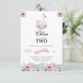 スワンアンドクラウン誕生日 招待状 (スタンド正面)