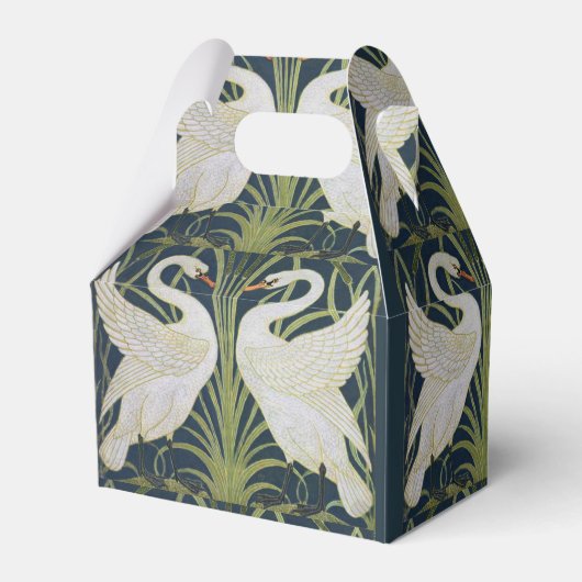 スワンアールヌーボー二羽スワン フェイバーボックス (正面サイド)