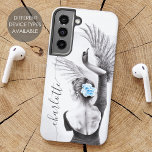 スワンウーマン踊りエレガントバレエ超現実的アートネーム SAMSUNG GALAXY S22ケース<br><div class="desc">この電話芸術的ケースデザインは、オリジナルの手で描いた「スワン」のアートワークを使って作られた。髪に青い花を持つ踊りの女性の鉛筆のスケッチエレガントと、手がスワンに変わる。バレエ愛好家、ダンサー、または超現実的な芸術愛好家のためのシックで美しい贈り物。・名前または名前を付けカスタマイズてパーソナライズ – 要素のサイズ変更や移動、文字の追加や他の製品への転送・ ・購入した写真を見てうれしく思う – メッセージ私または単に共有し、ラベル私の@edrawings38art （FB/IG/Twitter上）.サンキュー!💜</div>