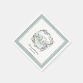 スワンエレガントズ水彩フローラ結婚ズ スタンダードカクテルナプキン (角)