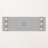 スワンエレガントズ&モノグラムオンライトシルバーグレー ヨガマット (正面(横))