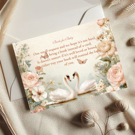 スワンエレガントレイクフローラディッパーラッフル エンクロージャーカード