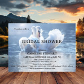 スワンエレガントレイクブライダルシャワー招待 招待状