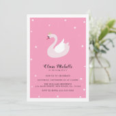 スワンエレガント誕生日招待状 招待状 (スタンド正面)