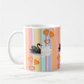 スワンオレンジハートストライプムグ コーヒーマグカップ (左)