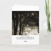 スワンオンザリバー – 誕生日 カード (裏面)