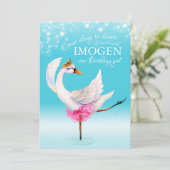 スワンオンレイクバレエ3rdバースデーアクア招待状 招待状 (スタンド正面)