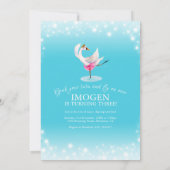 スワンオンレイクバレエ3rdバースデーアクア招待状 招待状 (裏面)
