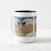 スワンキスをするズ ツートーンマグカップ (正面左)