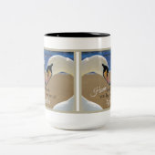 スワンキスをするズ ツートーンマグカップ (中央)