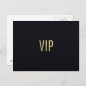 スワンキフェイク金ゴールドリーフフォイル「VIP」タイポグラフィ ポストカード (正面/裏面)