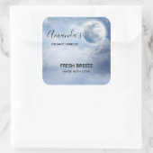 スワンキャンドル香り飛んでいるの幻想的な青空 スクエアシール (バッグ)