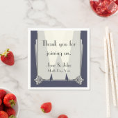 スワンキーアールデコインブルーナプキン スタンダードカクテルナプキン (インサイチュ)