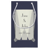 スワンキーアールデコインブルー抱き枕 スモールペーパーバッグ (裏面)