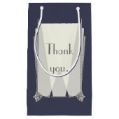 スワンキーアールデコインブルー抱き枕 スモールペーパーバッグ (正面)