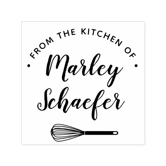 スワンキーウィスクパーソナライズされた料理またはベーキング セルフインキングスタンプ (デザイン)