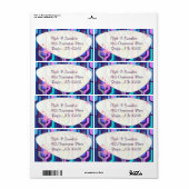 スワンキーパターンおもしろいレトロルクスアートデザイン ラベル (フルシート)