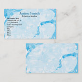 スワンキーブルーフィフティスパターンクラシックアート 名刺 (正面/裏面)