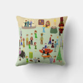 スワンキーホリデーパーティーイラストレーション クッション (裏面)