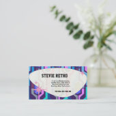 スワンキーレトロブルー 名刺 (スタンド正面)