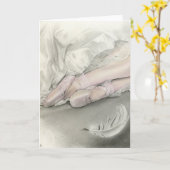 スワングリーティングカードのダンス カード (黄色い花)