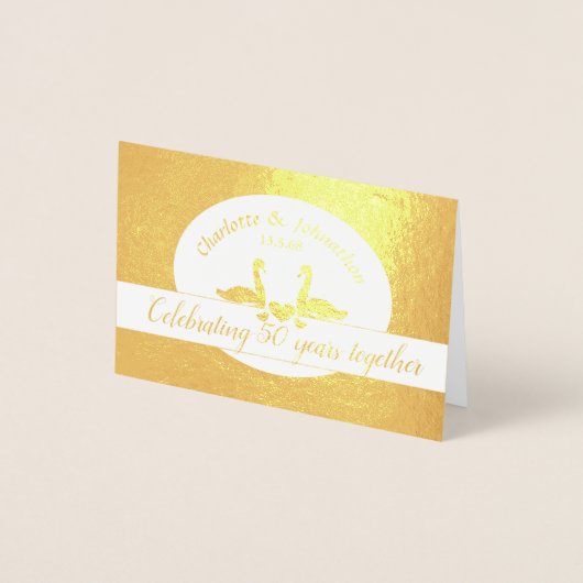 スワンゴールデン50周年記念カード 箔カード (正面)