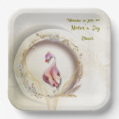スワンシックなマザーパーティー ペーパープレート (正面)