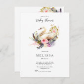 スワンシャワーの美しい招待 ポストカード (正面/裏面)