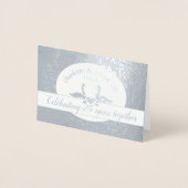 スワンシルバー 25周年招待状 箔カード (正面)