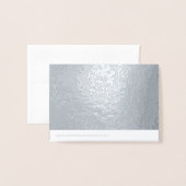 スワンシルバー 25周年招待状 箔カード (裏面封筒付き)