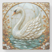 スワンジュエルトーンステンドグラス#1 ストーンコースター (正面)