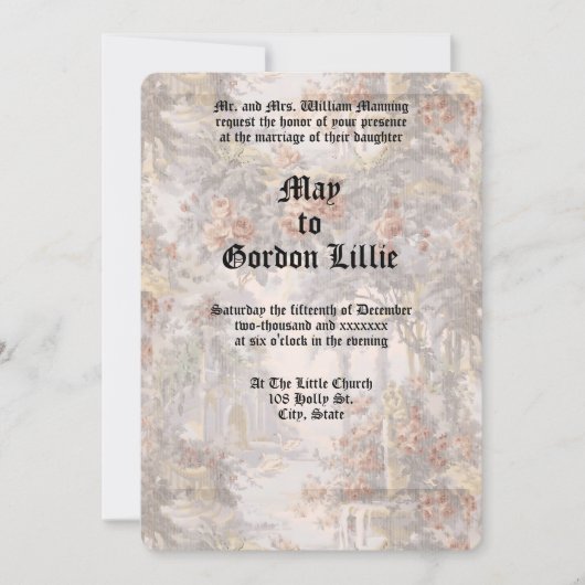 スワンスインズバラ園 招待状 (正面)