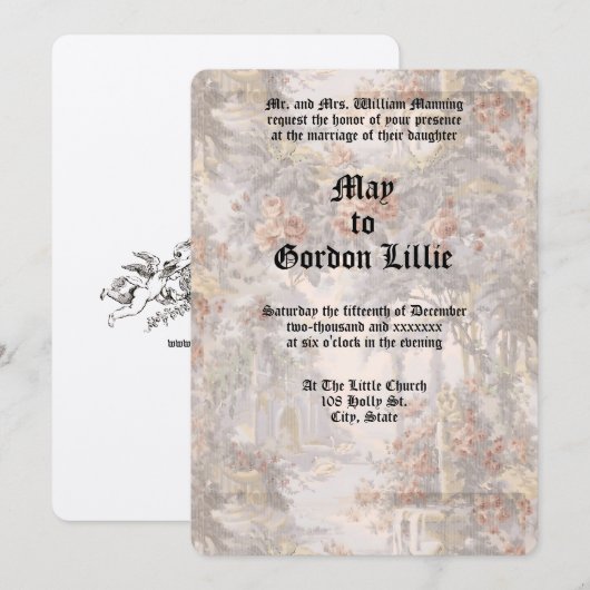 スワンスインズバラ園 招待状 (正面/裏面)