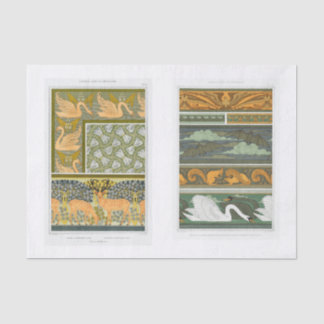 スワンスタッグこうもり収集デコパージ 薄葉紙