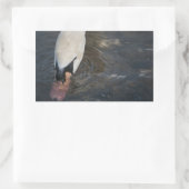 スワンステッカー 長方形シール (バッグ)