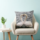 スワンスハッピーバレンタインデー装飾用クッション クッション (椅子)