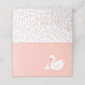 スワンス赤ちゃんシャワーバードとクラウンテーマ桃 プレイスカード (外部開封)