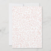 スワンス赤ちゃんシャワーバードとクラウンテーマ桃 招待状 (裏面)