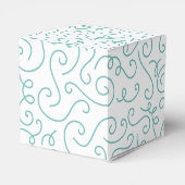 スワンス赤ちゃんシャワーバードクラウン付きテーマティール（緑がかった色） フェイバーボックス (裏面サイド)