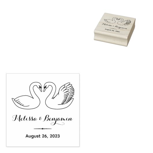 スワンズが記念日を結婚守る ラバースタンプ (押印)