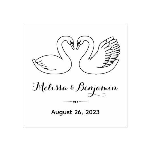 スワンズが記念日を結婚守る ラバースタンプ (インプリント)