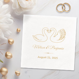スワンズが記念日を結婚守る 箔ナプキン