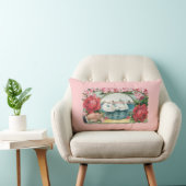 スワンズとバラビクトリアンアート装飾用クッション ランバークッション (椅子)