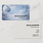 スワンズの幻想的な青飛んでいる空 名刺 (正面/裏面)