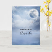 スワンズの美しい青飛んでいるい空誕生日 カード (黄色い花)