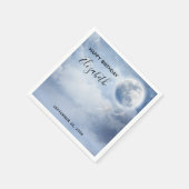 スワンズの美しい青飛んでいるい空誕生日 スタンダードカクテルナプキン (角)