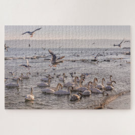 スワンズインザブラックシージグソーパズル ジグソーパズル