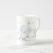 スワンズインスノーボーン中国マグ ボーンチャイナマグカップ (正面右)