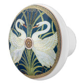 スワンズウォルタークレーン金ゴールドブルーアールヌーボー セラミックノブ (右)