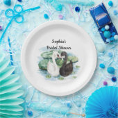 スワンズウォーターリリーレイクロマンチックブライダルシャワー ペーパープレート (パーティー)